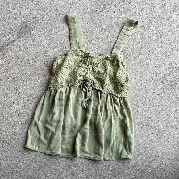 Derek Heart Tops - Fairycore babydoll tank light green cottage boho top